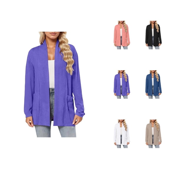Lightweight Cardigans for Women 2025 Short Sleeve Casual Open Front Oversized Cardigan with Pockets Outerwear