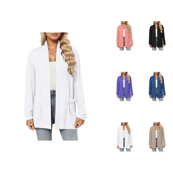 Lightweight Cardigans for Women 2025 Short Sleeve Casual Open Front Oversized Cardigan with Pockets Outerwear