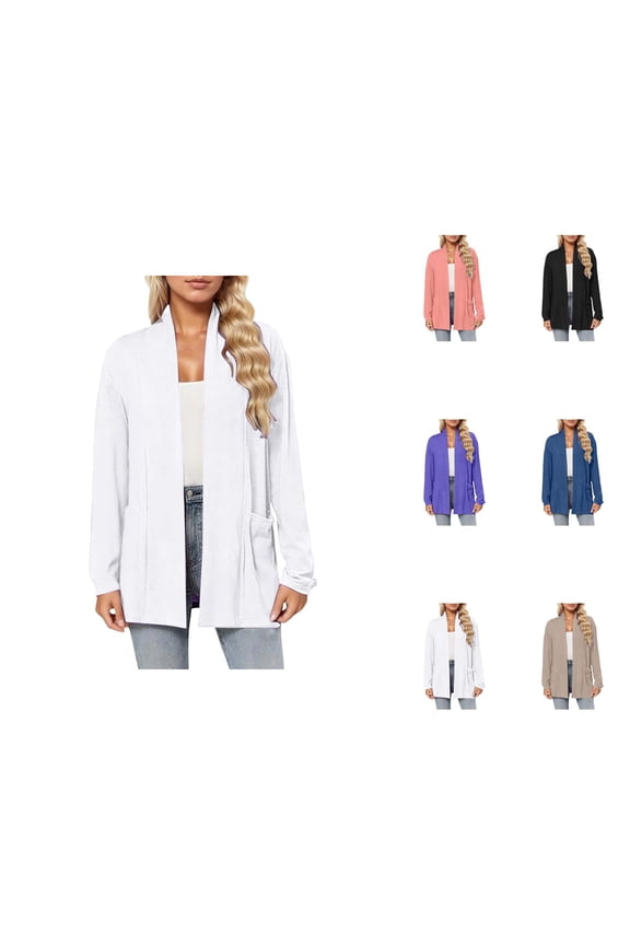 Lightweight Cardigans for Women 2025 Short Sleeve Casual Open Front Oversized Cardigan with Pockets Outerwear