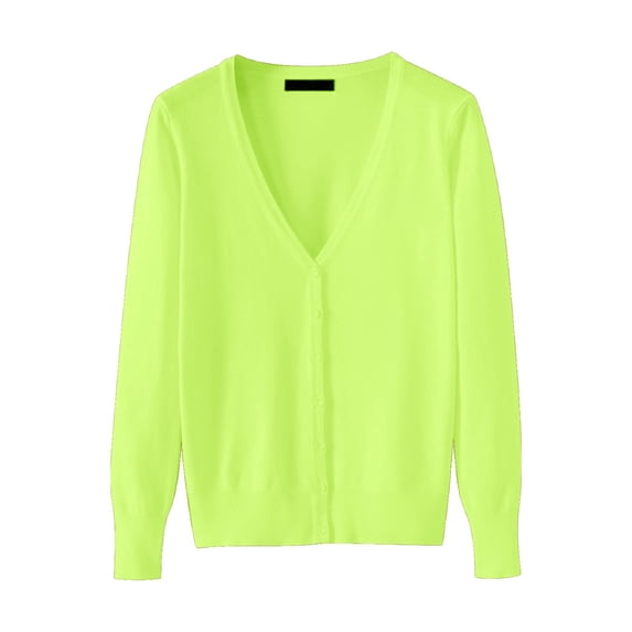 Lightweight Cardigans for Women Summer V Neck Sweater (Available In Plus Size) Casual Womens Cardigan Green XL