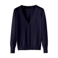 thumbnail image 1 of Lightweight Cardigans for Women Summer V Neck Sweater (Available In Plus Size) Casual Womens Cardigan Navy XXXXL, 1 of 2