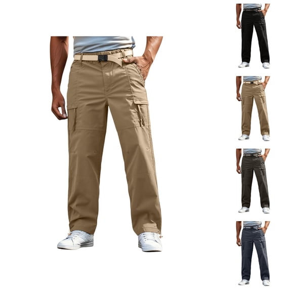 Lightweight Cargo Pants for Men Outdoor Casual Durable Hiking Work Utility Pants with Pockets Trousers