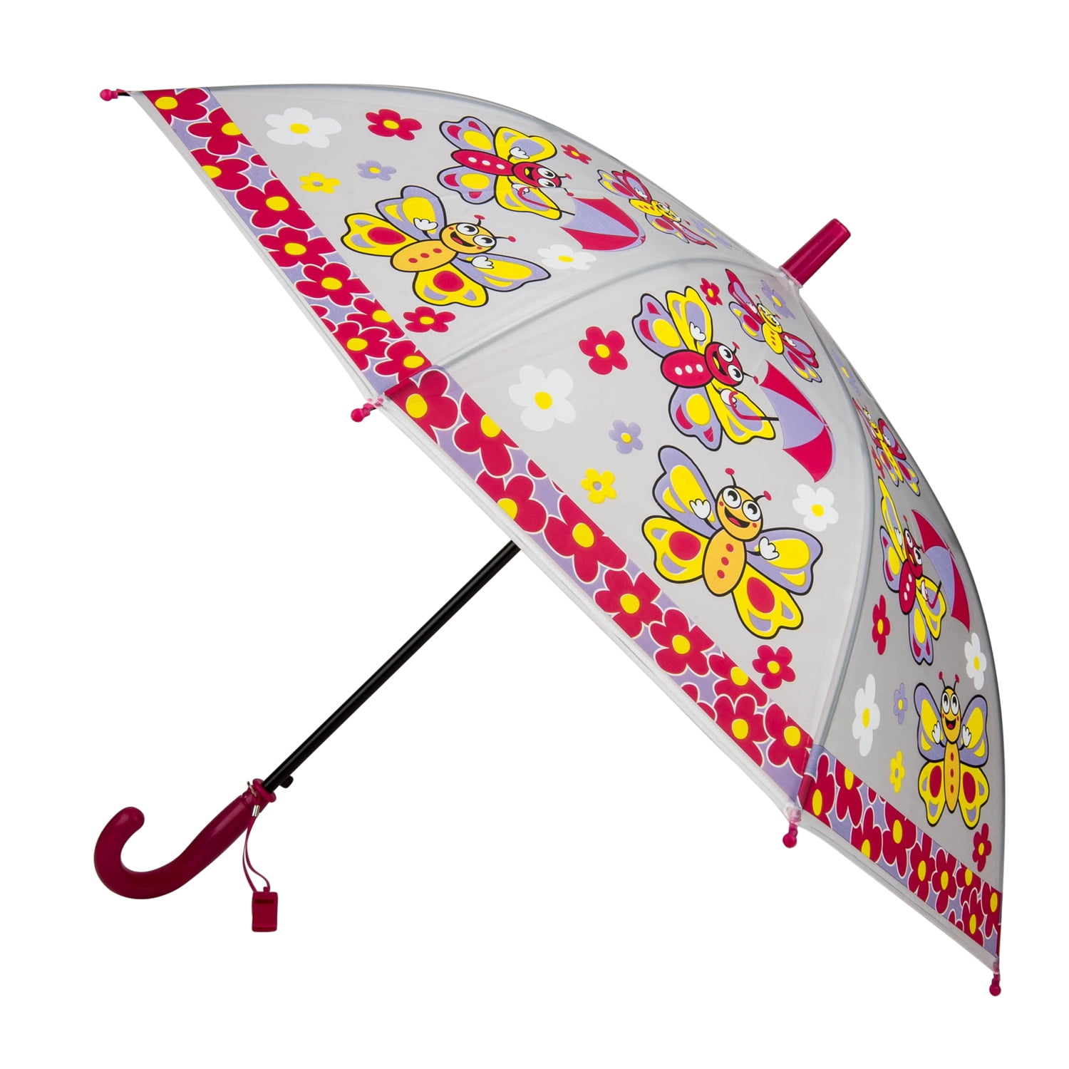 SumacLife Kids Cartoon Friends Umbrella with Safety Whistle and