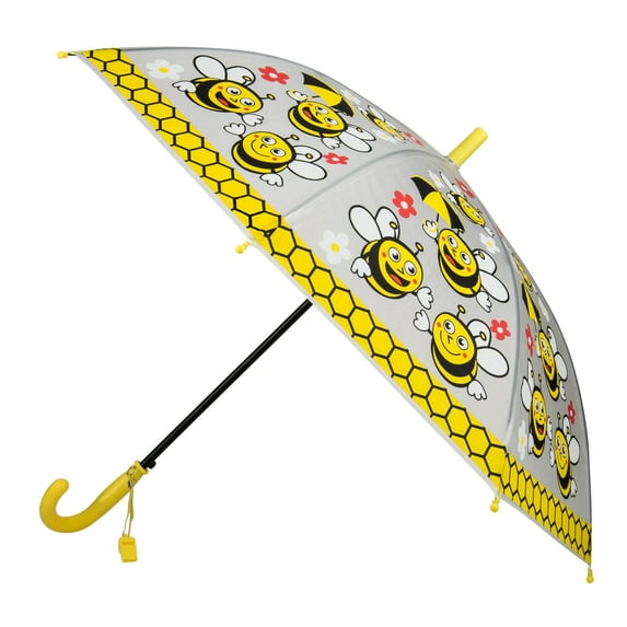 Lightweight Cartoon Friends Children's Umbrella With Plastic Safety Whistle, Easy Open Button, And Comfortable Grip Handle