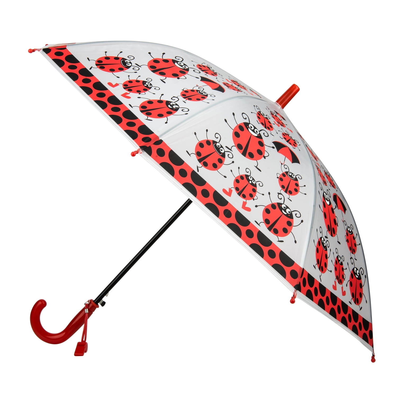 Lightweight Cartoon Friends Children's Umbrella With Plastic Safety Whistle, Easy Open Button, And Comfortable Grip Handle
