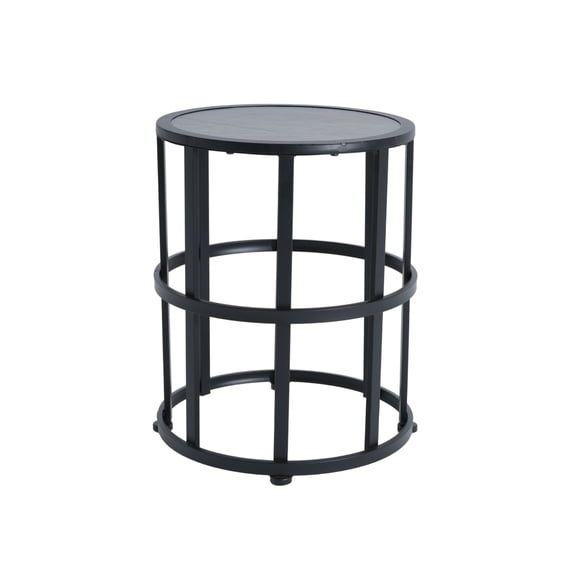 Lightweight Ceramic Tile Side Table Weatherproof Patio Iron Frame