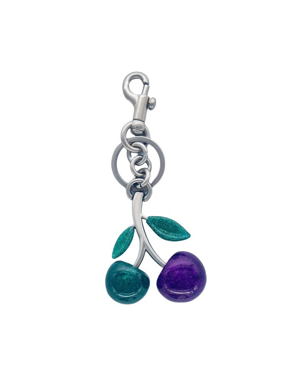 Lightweight Cherries Keyring Fruit Shape Keychain Purse Charm Stylish Backpack Accessory for Trendy Women and Teens