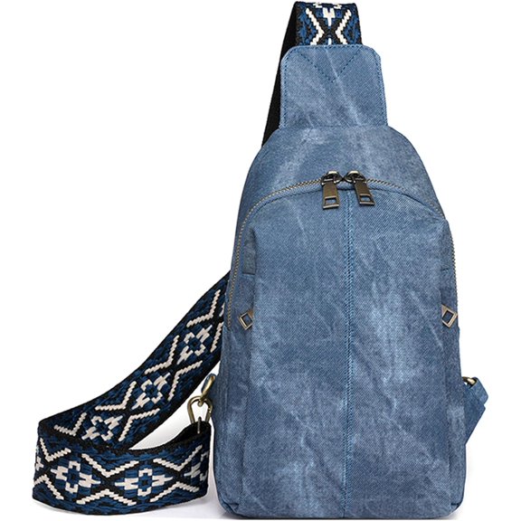 Lightweight Chest Bags for Women, Classics Sling Backpack PU Leather Ladies Casual Daypack for Travel Hiking Commuting (Brown)