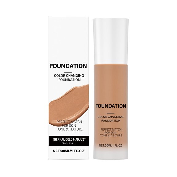 Lightweight Color Changing Foundation,Liquid Foundation Medium Coverage for Face Makeup,24 Hrs Hydrating & Long Lasting Foundation,Nourishing Refreshing For All-Day Wear