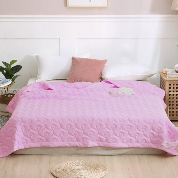 Lightweight Comforter 59"×78.7" Washed Cotton Quilt As Compact Summer Bedding For Air-Conditioned Rooms