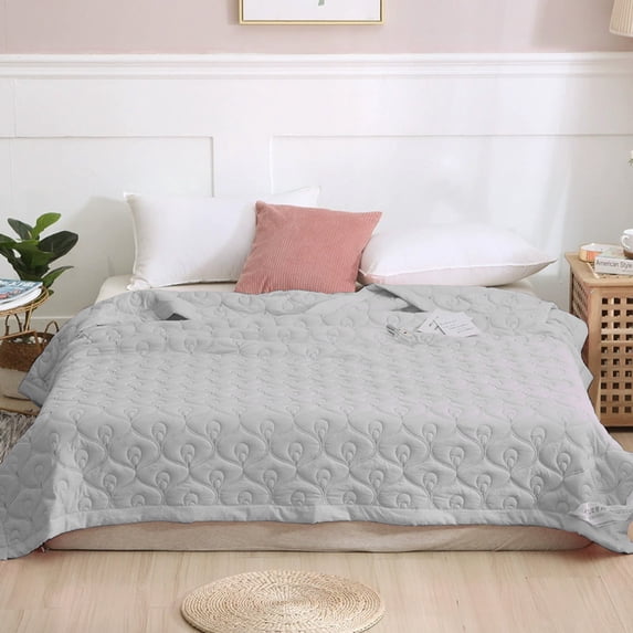 Lightweight Comforter 59"×78.7" Washed Cotton Quilt As Compact Summer Bedding For Air-Conditioned Rooms