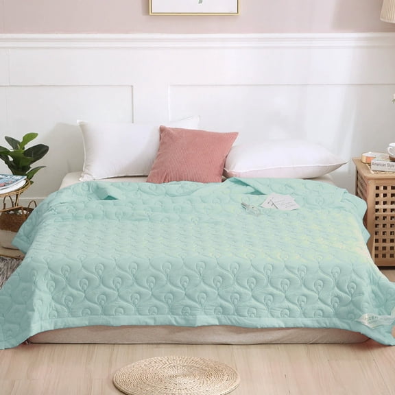 Lightweight Comforter 59"×78.7" Washed Cotton Quilt As Compact Summer Bedding For Air-Conditioned Rooms