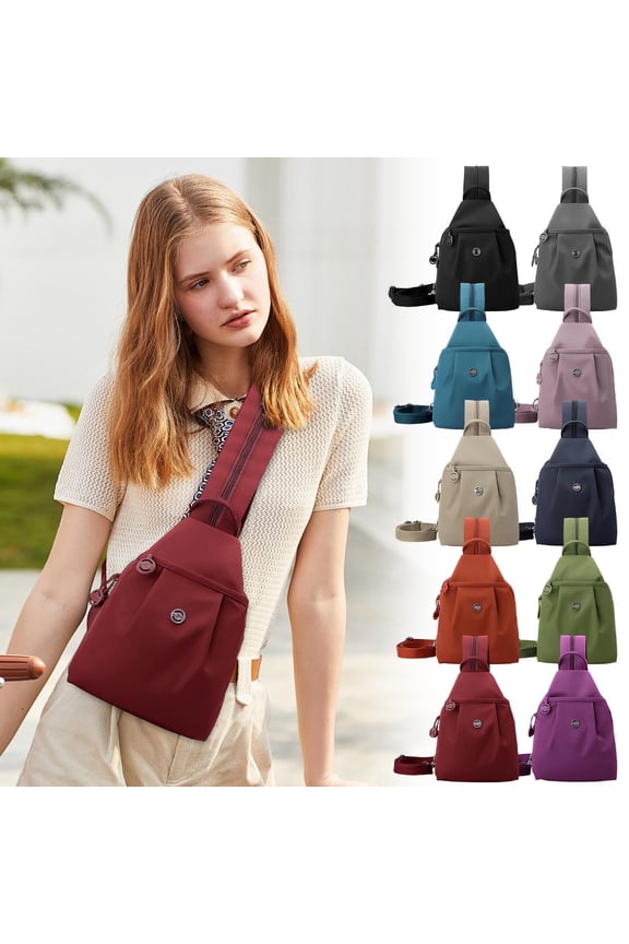 Lightweight Commuting Backpack | Convertible Travel Waist Pack & Crossbody Bag | Durable Polyester & Cloth | Adjustable Straps | Spacious Multi-Pocket Design | Zipper Closure | Versatile Use