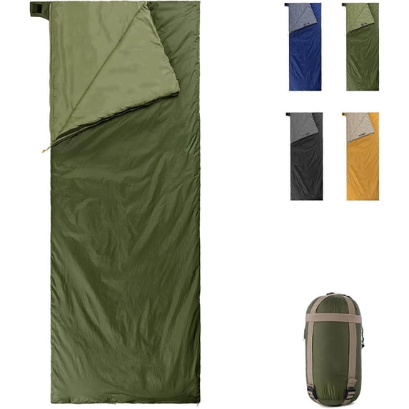 Lightweight Compact Sleeping Bag, Envelope Ultralight Backpacking Sleeping Bag Portable, Waterproof with Compression Sack for Cold&Warm, Camping, Traveling, Hiking