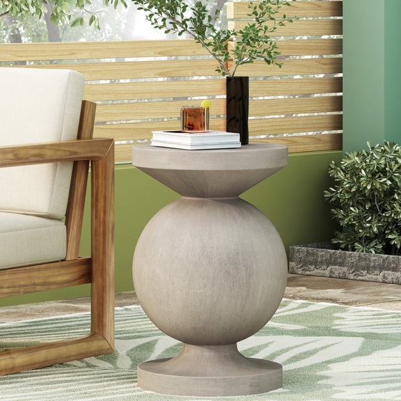 Lightweight Concrete Console Table - Modern Patio Essential Plant Stand Chic Living Room Addition