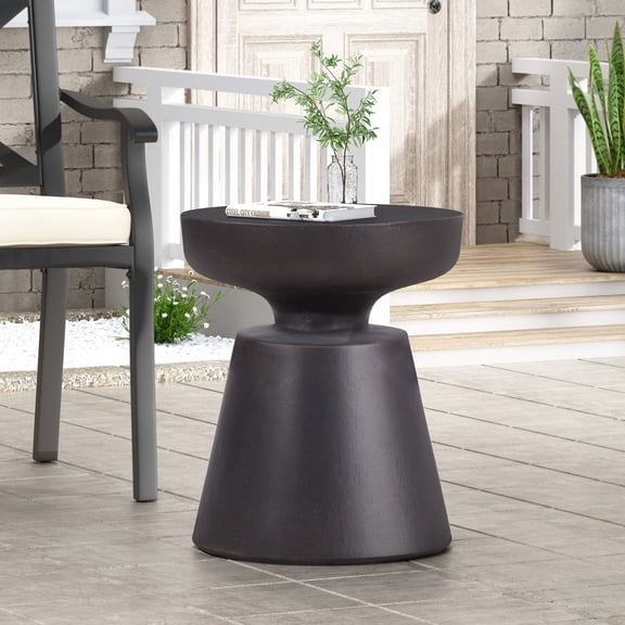 Lightweight Concrete, Solid Pedestal Base / Ideal for Indoor & Outdoor Use, No Assembly Needed