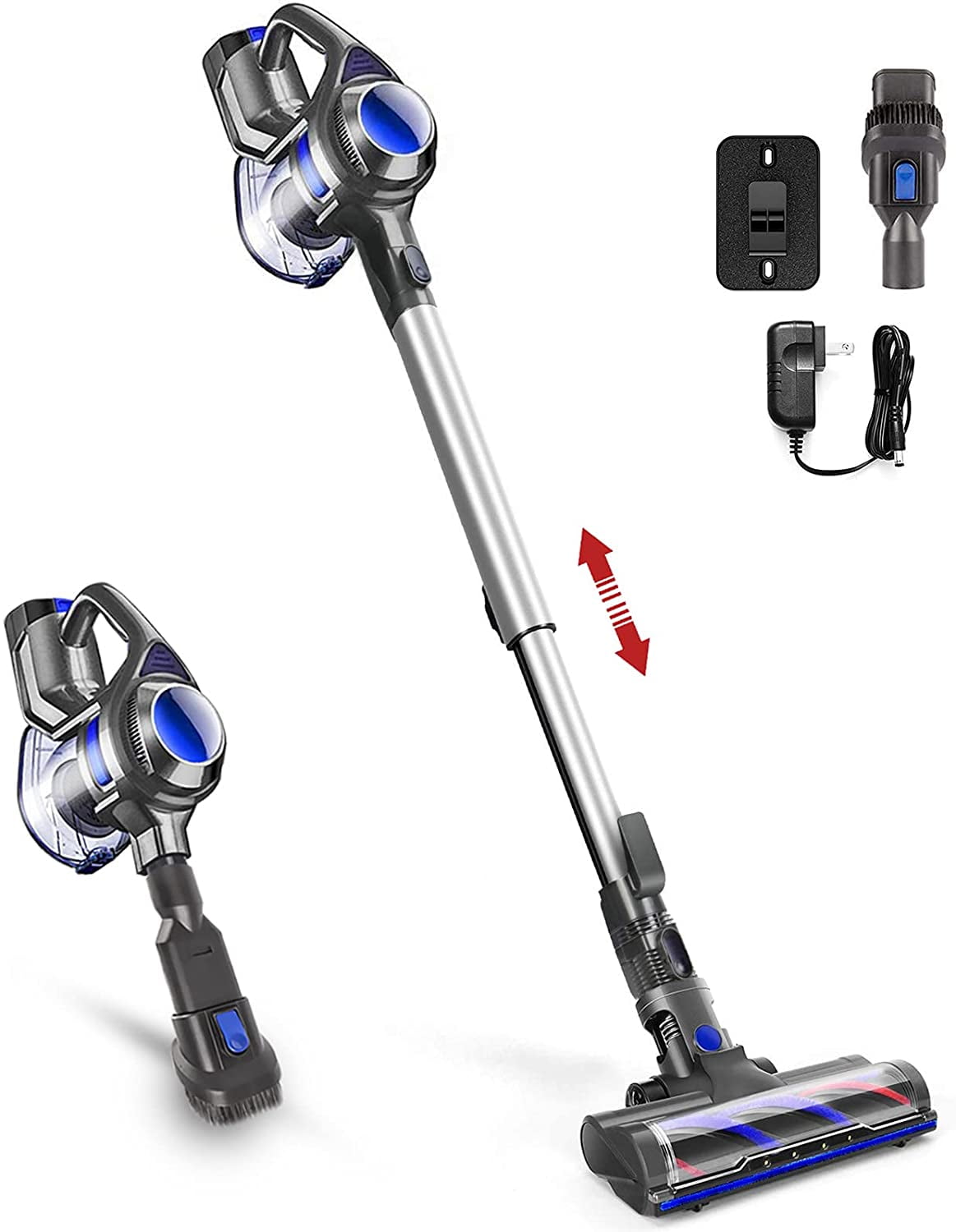 MOOSOO Mattress Vacuum Corded Bed Vacuum Cleaner, HEPA Filter, Quiet, for Bed, Sofa, Pet Hair