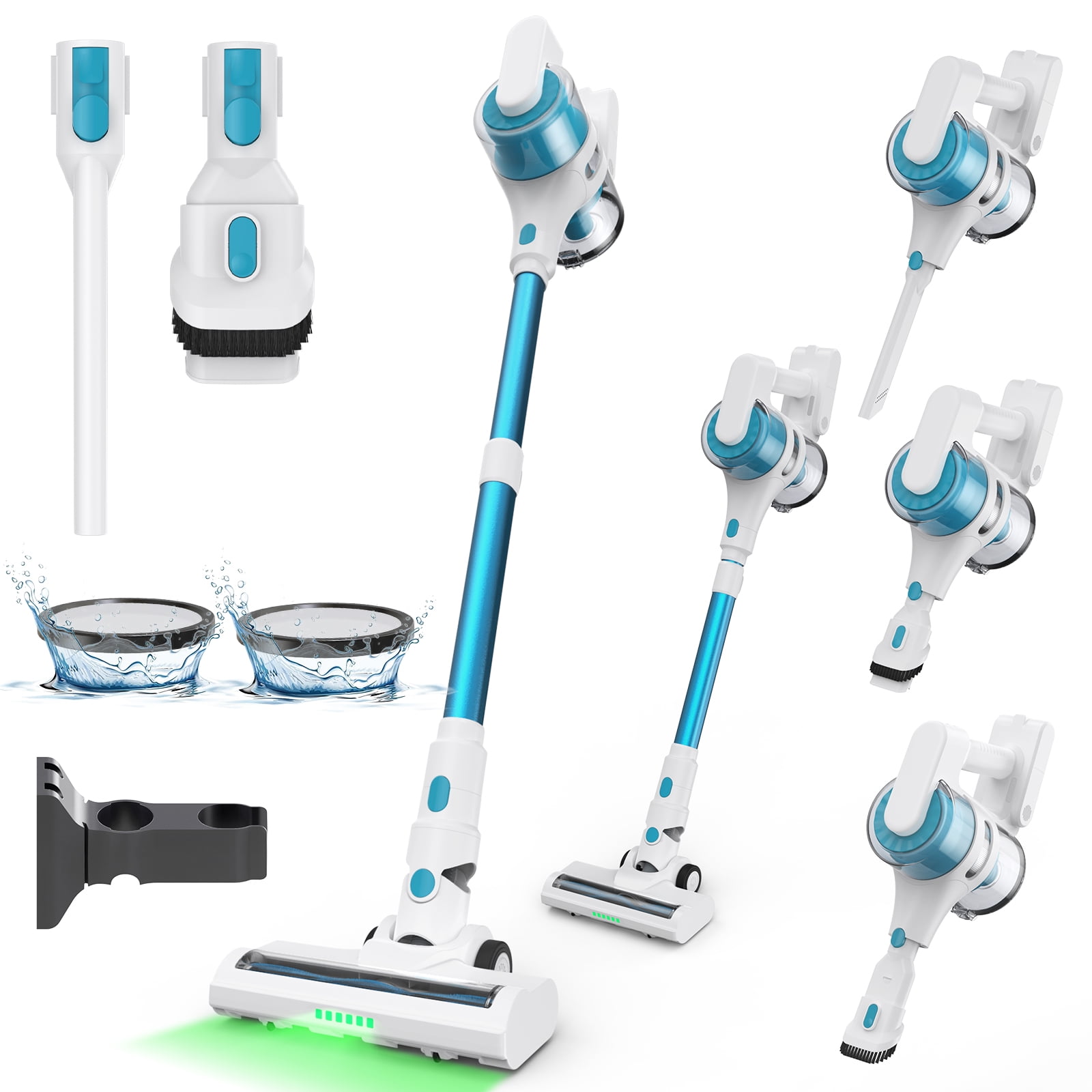 MOOSOO Cordless Stick Vacuum Cleaner, Lightweight Vacuum Cleaner for Wood Floor Pet Hair