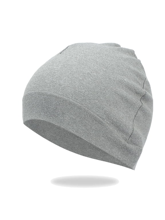 Lightweight Cotton Slouchy Beanie Breathable Thin Skull Cap for Men and Women Sleep Running Cycling Hiking Fishing Soft Headwear