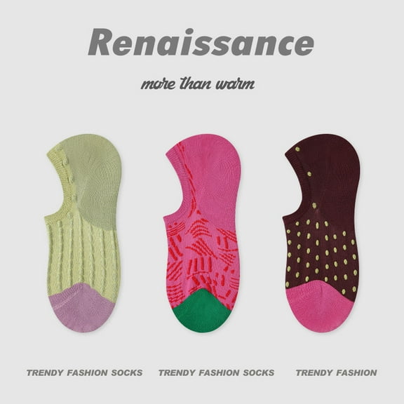 Lightweight Cotton Socks for Women - Summer Breathable No-Show with Embroidery