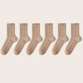 thumbnail image 1 of Lightweight Cotton Socks for Women, Women's Long Socks Comfortable Fashion Trend All-Match Socks New Womens Dress Socks Style B-130 Khaki One Size, 1 of 3