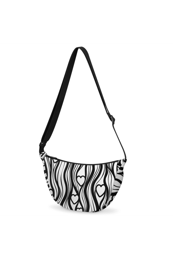 Lightweight Crossbody Bag for Women Men, Half Moon Shape,Foldable Crescent Bag for Travel,Dumpling Bag Adjustable Strap