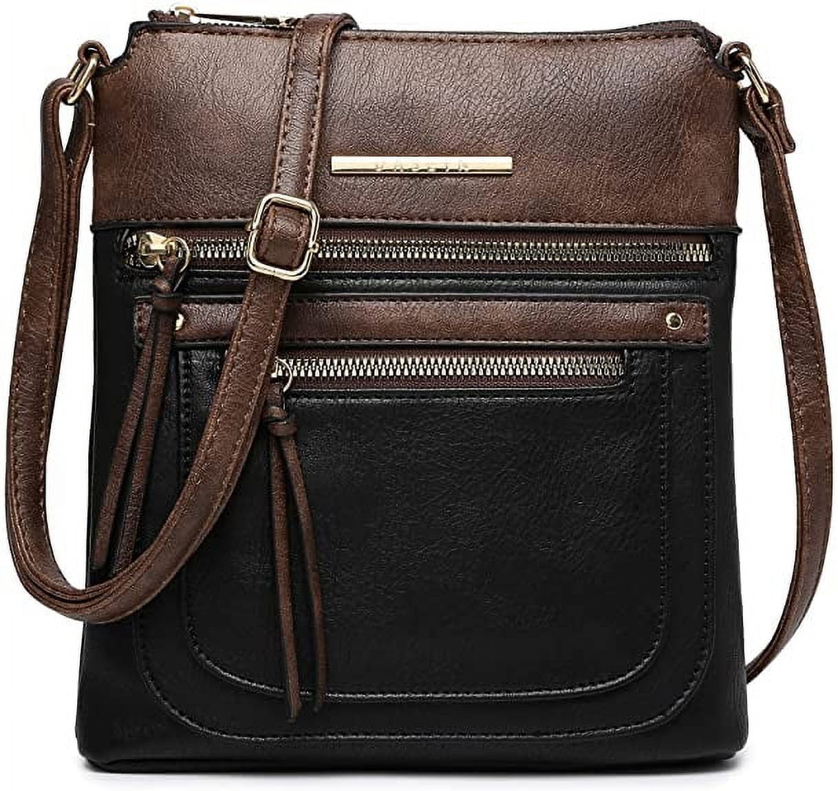 Lightweight Crossbody Bags for Women Shoulder Bag Purse Vegan Leather Soft Travel Handbag with Multi Pockets