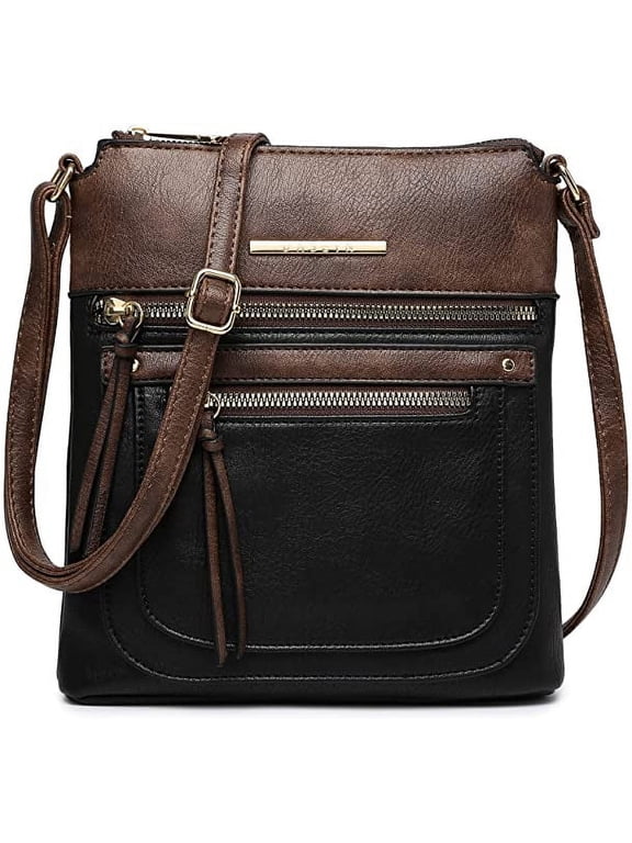 Lightweight Crossbody Bags for Women Shoulder Bag Purse Vegan Leather Soft Travel Handbag with Multi Pockets
