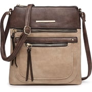 Lightweight Crossbody Bags for Women Shoulder Bag Purse Vegan Leather Soft Travel Handbag with Multi Pockets