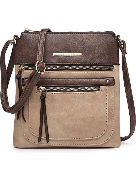 Lightweight Crossbody Bags for Women Shoulder Bag Purse Vegan Leather Soft Travel Handbag with Multi Pockets
