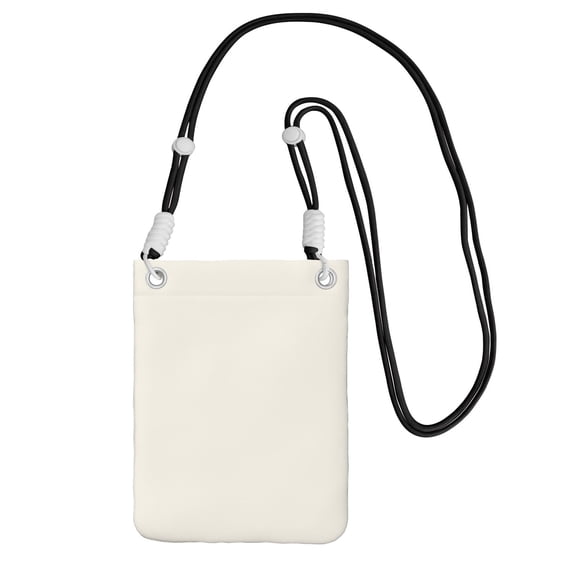 Lightweight Crossbody Cell Phone Purse Bag with Arm Band, Wallet & Key Pouch for Walking, Travel and Hiking, Floral White, Black