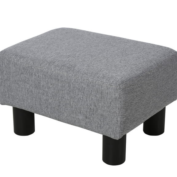 Lightweight Cube Ottoman with Plastic Legs / Easy to Move for Home Use
