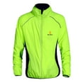 thumbnail image 1 of Lightweight Cycling Windbreaker Jacket with Reflective Details and Breathable Back for Men, Green, Size XXXL, 1 Pack, 1 of 5