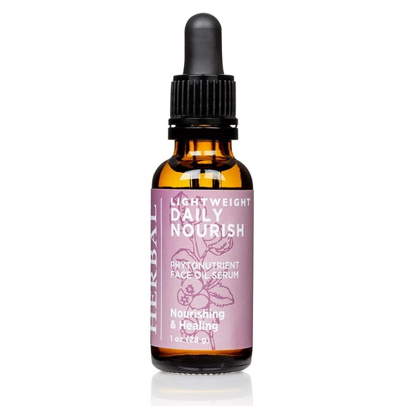 Lightweight Daily Nourish, Unscented Face Oil Serum, Fragrance Free and Ingredient Focused, Oras Amazing Herbal, 1 oz