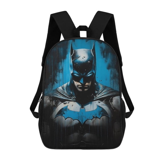 Lightweight Daypack Large Capacity Bat-man Backpack Travel Work Back Pack 17 Inch Bookbag Laptop Bag