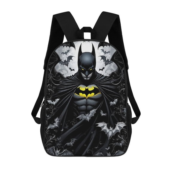Lightweight Daypack Large Capacity Bat-man Backpack Travel Work Back Pack 17 Inch Bookbag Laptop Bag
