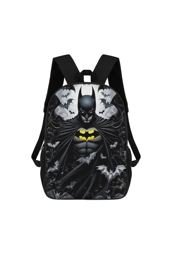 Lightweight Daypack Large Capacity Bat-man Backpack Travel Work Back Pack 17 Inch Bookbag Laptop Bag