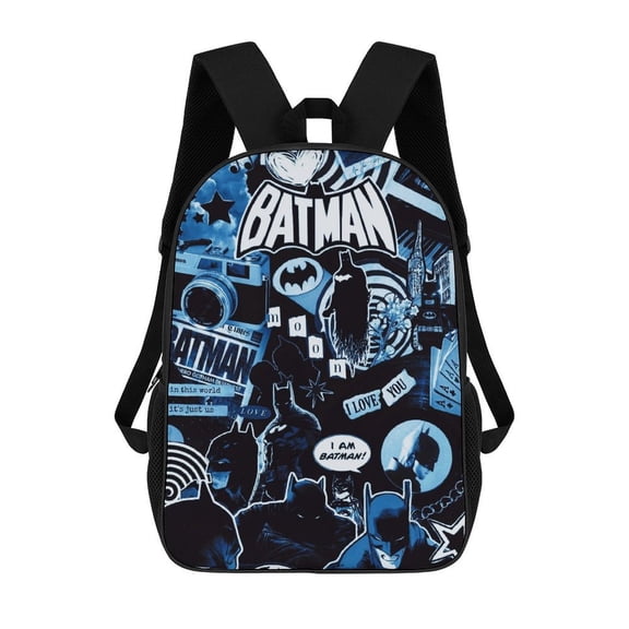 Lightweight Daypack Large Capacity Bat-man Backpack Travel Work Back Pack 17 Inch Bookbag Laptop Bag