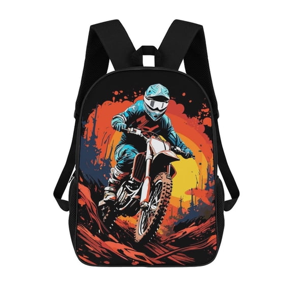 Lightweight Daypack Large Capacity Dirt Bike Motorcycle Race Backpack Travel Work Back Pack 17 Inch Bookbag Laptop Bag