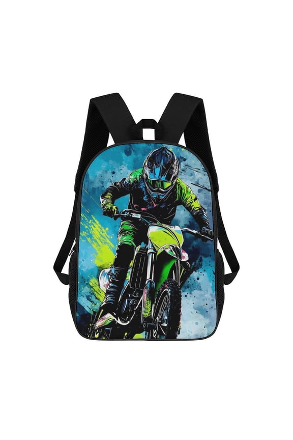 Lightweight Daypack Large Capacity Dirt Bike Motorcycle Race Backpack Travel Work Back Pack 17 Inch Bookbag Laptop Bag