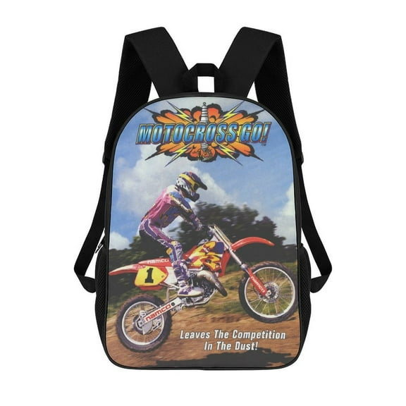 Lightweight Daypack Large Capacity Dirt Bike Motorcycle Race Backpack Travel Work Back Pack 17 Inch Bookbag Laptop Bag