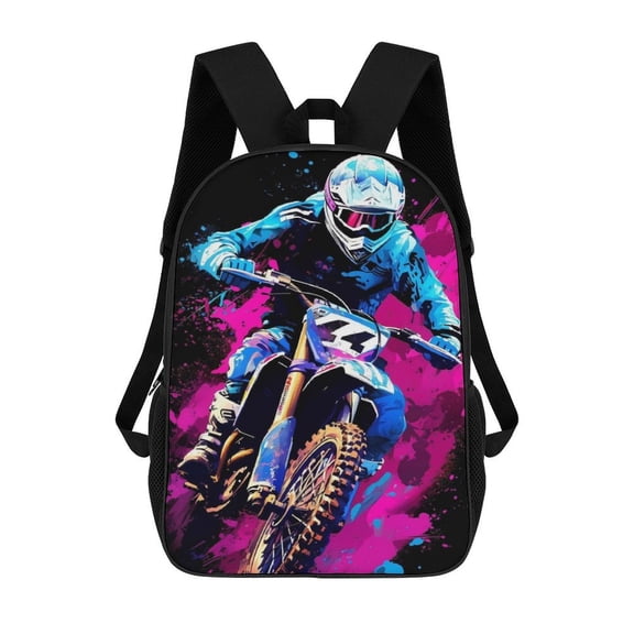 Lightweight Daypack Large Capacity Dirt Bike Motorcycle Race Backpack Travel Work Back Pack 17 Inch Bookbag Laptop Bag