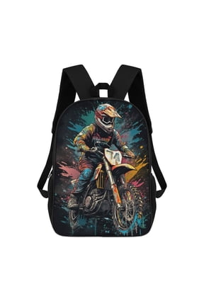 Lightweight Daypack Large Capacity Dirt Bike Motorcycle Race Backpack Travel Work Back Pack 17 Inch Bookbag Laptop Bag