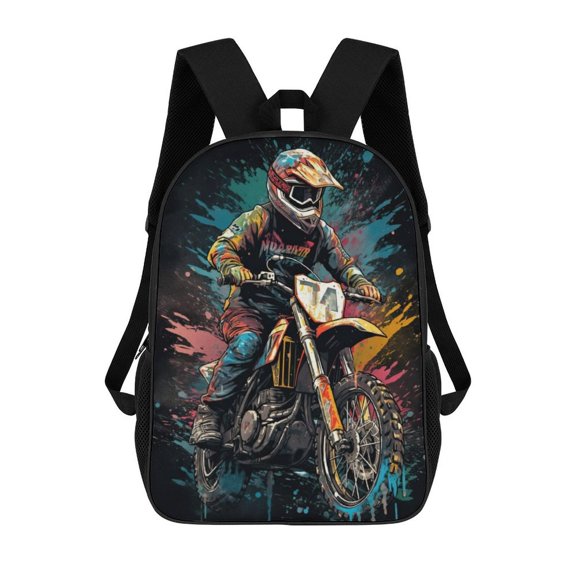 Lightweight Daypack Large Capacity Dirt Bike Motorcycle Race Backpack Travel Work Back Pack 17 Inch Bookbag Laptop Bag