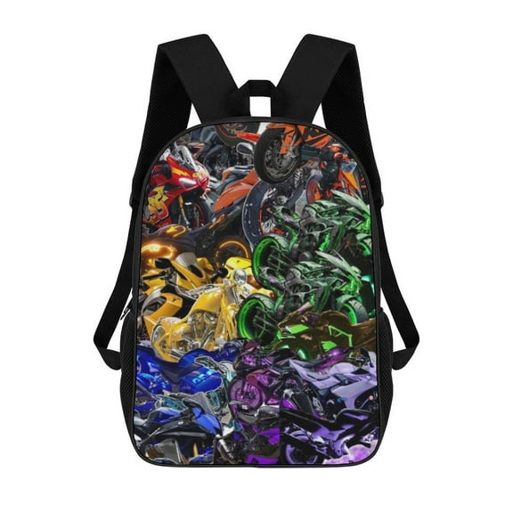 Lightweight Daypack Large Capacity Dirt Bike Motorcycle Race Backpack Travel Work Back Pack 17 Inch Bookbag Laptop Bag
