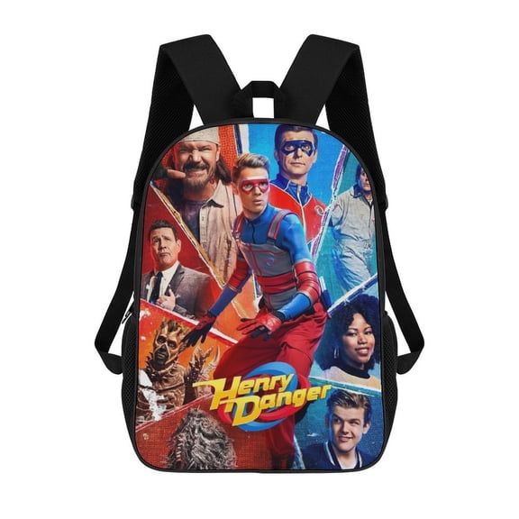 Lightweight Daypack Large Capacity Henry Cartoon Danger Backpack Travel Work Back Pack 17 Inch Bookbag Laptop Bag
