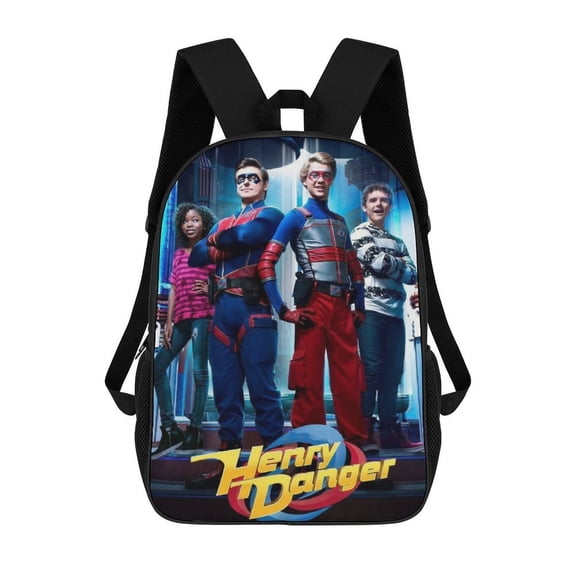 Lightweight Daypack Large Capacity Henry Cartoon Danger Backpack Travel Work Back Pack 17 Inch Bookbag Laptop Bag