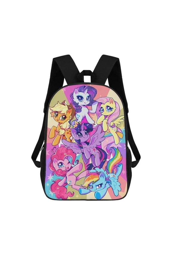 Lightweight Daypack Large Capacity Lit-tle Cute Pony Backpack Travel Work Back Pack 17 Inch Bookbag Laptop Bag