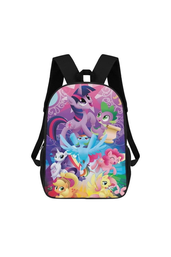 Lightweight Daypack Large Capacity Little-Cartoon-Pony Backpack Travel Work Back Pack 17 Inch Bookbag Laptop Bag