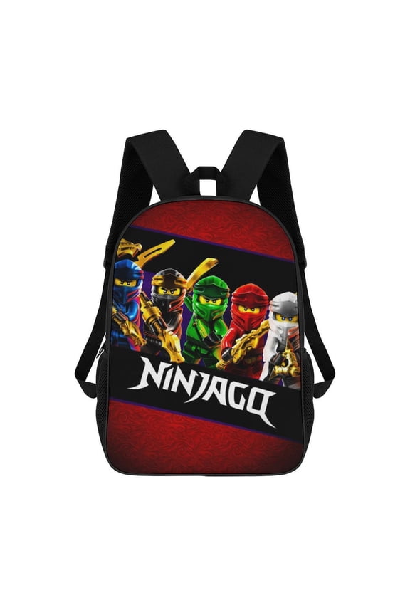 Lightweight Daypack Large Capacity Ninja Cartoon Go Backpack Travel Work Back Pack 17 Inch Bookbag Laptop Bag